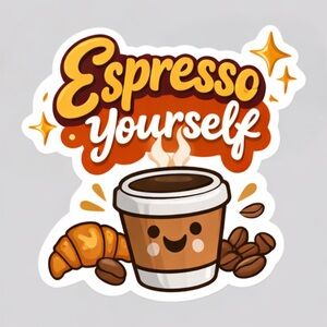 40-Espresso Yourself Sticker (40 Stickers/pack)